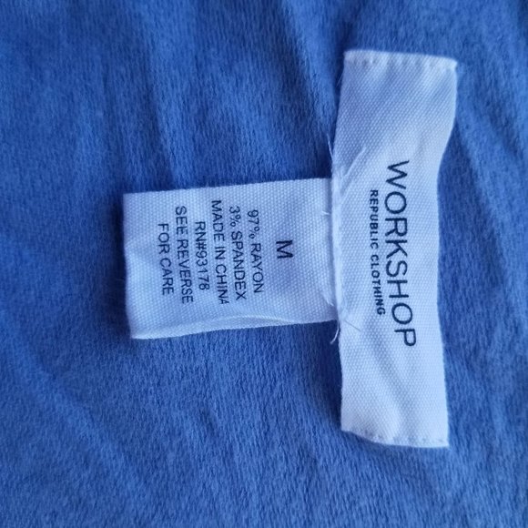 Workshop / M / Dusty Blue Ruffle Sleeve Slouchy Bl - Picture 3 of 9